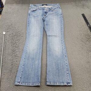 Levis 524 Superlow Bootcut Jeans Womens 29x28 Blue Light Wash Low Rise Denim